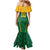 Custom South Africa Cricket Mermaid Dress SA Protea Woza Nawe