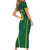 Custom South Africa Cricket Short Sleeve Bodycon Dress SA Protea Woza Nawe