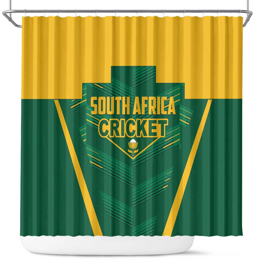 South Africa Cricket Shower Curtain SA Protea Woza Nawe