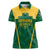 Custom South Africa Cricket Women Polo Shirt SA Protea Woza Nawe