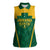 Custom South Africa Cricket Women Sleeveless Polo Shirt SA Protea Woza Nawe