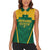 Custom South Africa Cricket Women Sleeveless Polo Shirt SA Protea Woza Nawe