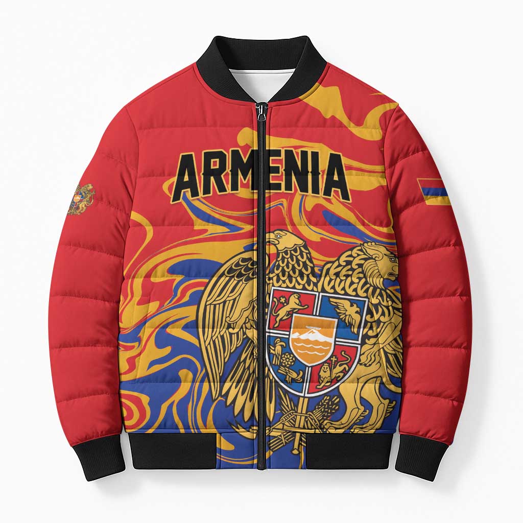 Personalized Republic of Armenia Bomber Puffer Jacket Hayastani Hanrapetut'yun