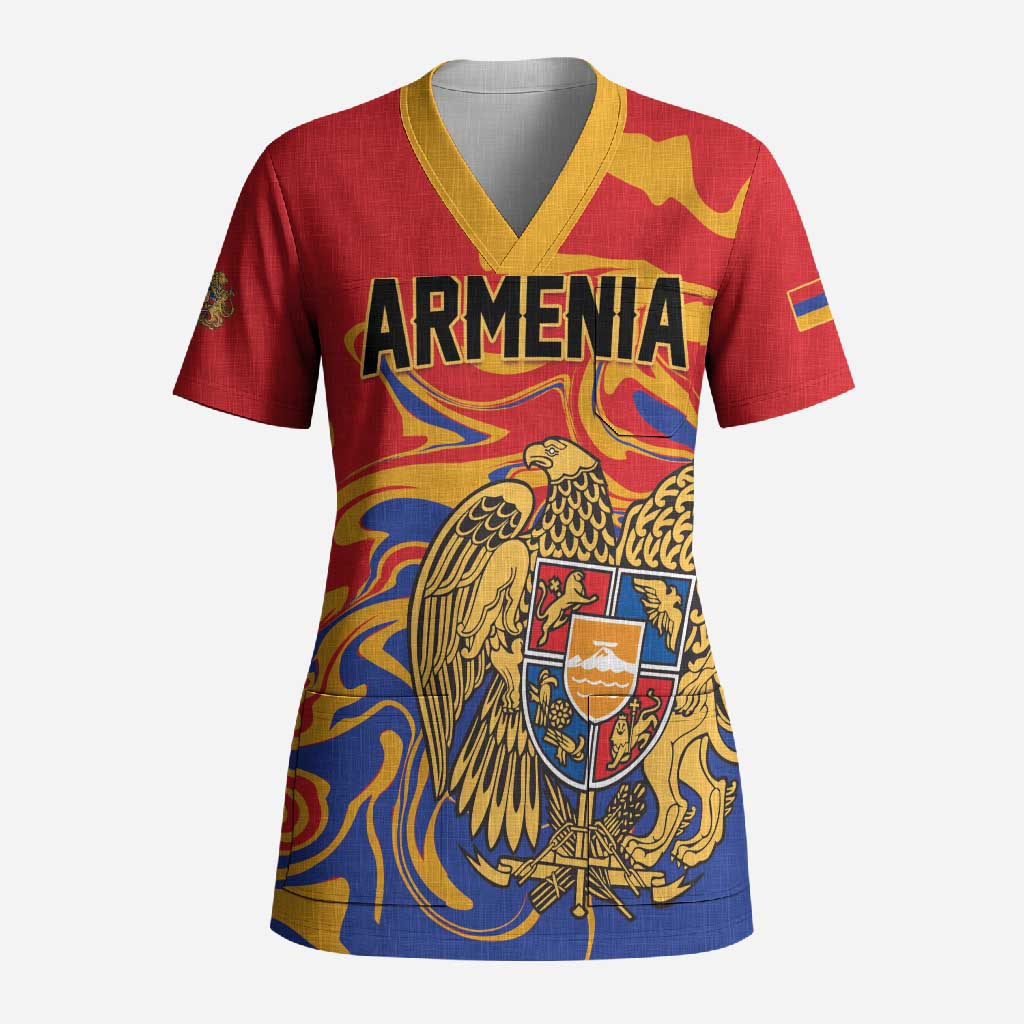 Personalized Republic of Armenia Scrub Top Hayastani Hanrapetut'yun