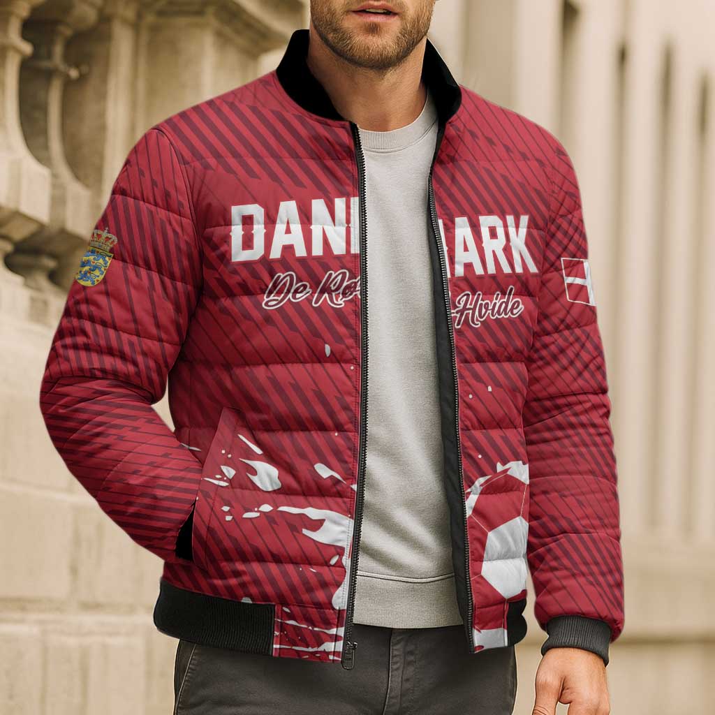 Custom Football 2026 Denmark Bomber Puffer Jacket Danish Dynamite Go