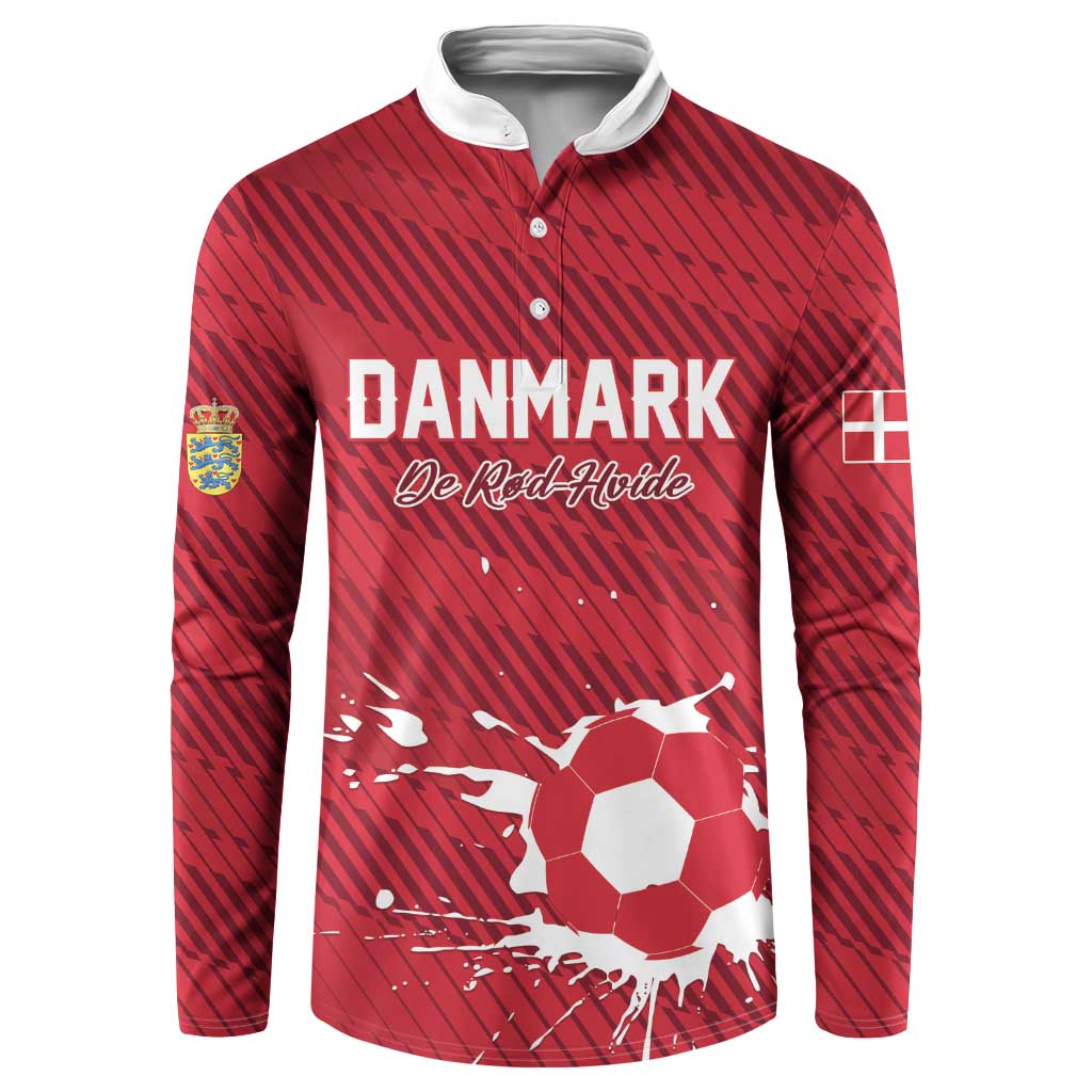 Custom Football 2026 Denmark Button Sweatshirt Danish Dynamite Go