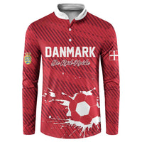 Custom Football 2026 Denmark Button Sweatshirt Danish Dynamite Go