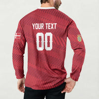 Custom Football 2026 Denmark Button Sweatshirt Danish Dynamite Go