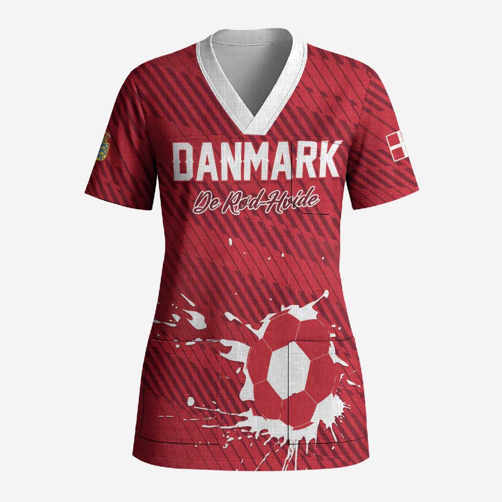 Custom Football 2026 Denmark Scrub Top Danish Dynamite Go