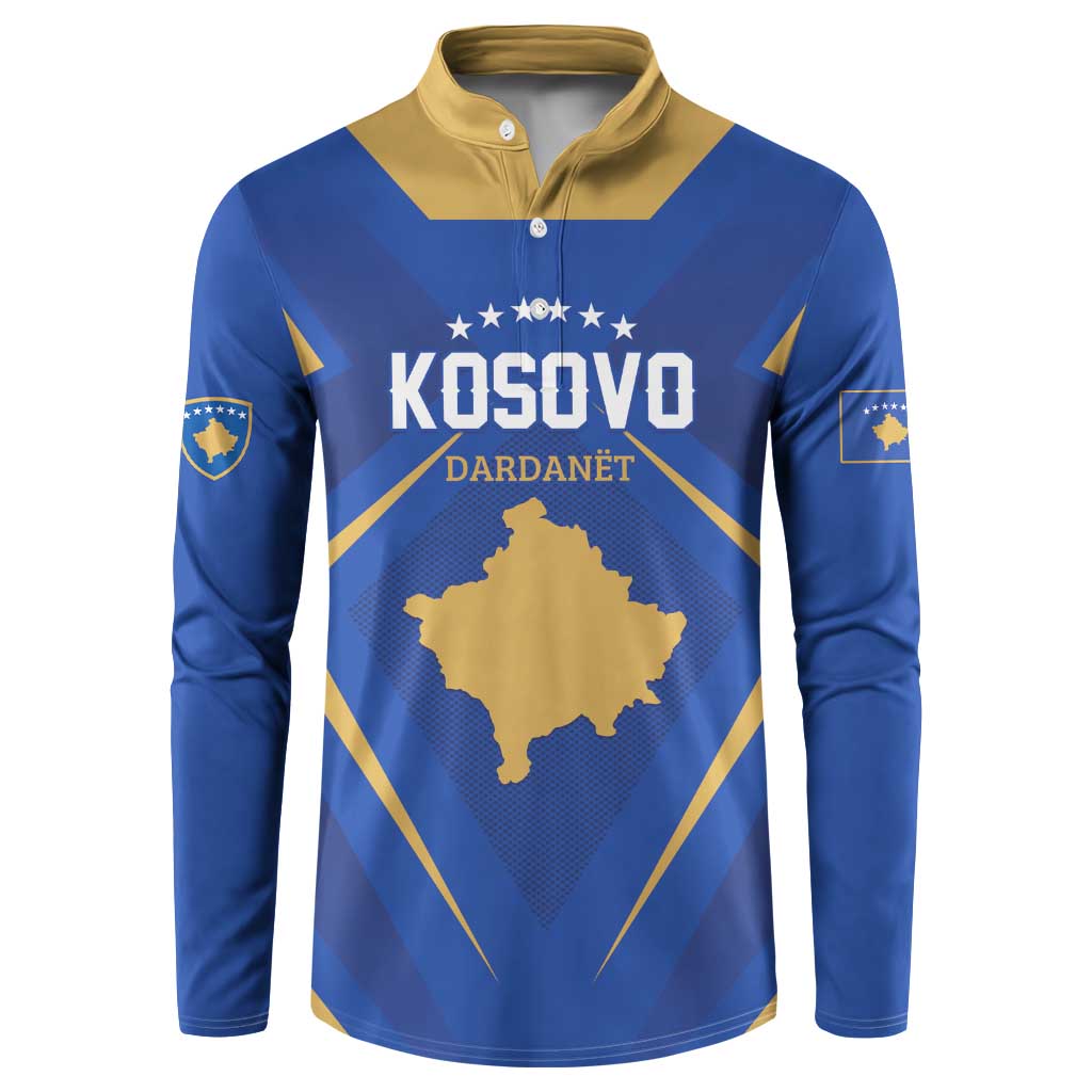 Custom Football 2026 Kosovo Button Sweatshirt Dardanet Go Glory