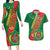 Turkmenistan Flag Day Couples Matching Long Sleeve Bodycon Dress and Hawaiian Shirt Turkmenistan Bitaraplygyn watanydyr - Wonder Print Shop