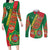 Turkmenistan Flag Day Couples Matching Long Sleeve Bodycon Dress and Long Sleeve Button Shirt Turkmenistan Bitaraplygyn watanydyr - Wonder Print Shop