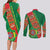 Turkmenistan Flag Day Couples Matching Long Sleeve Bodycon Dress and Long Sleeve Button Shirt Turkmenistan Bitaraplygyn watanydyr - Wonder Print Shop