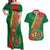 Turkmenistan Flag Day Couples Matching Off Shoulder Maxi Dress and Hawaiian Shirt Turkmenistan Bitaraplygyn watanydyr - Wonder Print Shop