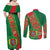 Turkmenistan Flag Day Couples Matching Off Shoulder Maxi Dress and Long Sleeve Button Shirt Turkmenistan Bitaraplygyn watanydyr - Wonder Print Shop