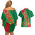 Turkmenistan Flag Day Couples Matching Off Shoulder Short Dress and Hawaiian Shirt Turkmenistan Bitaraplygyn watanydyr - Wonder Print Shop