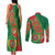 Turkmenistan Flag Day Couples Matching Tank Maxi Dress and Long Sleeve Button Shirt Turkmenistan Bitaraplygyn watanydyr - Wonder Print Shop