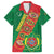 Turkmenistan Flag Day Family Matching Off The Shoulder Long Sleeve Dress and Hawaiian Shirt Turkmenistan Bitaraplygyn watanydyr - Wonder Print Shop