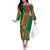 Turkmenistan Flag Day Family Matching Off The Shoulder Long Sleeve Dress and Hawaiian Shirt Turkmenistan Bitaraplygyn watanydyr - Wonder Print Shop