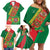 Turkmenistan Flag Day Family Matching Off Shoulder Short Dress and Hawaiian Shirt Turkmenistan Bitaraplygyn watanydyr - Wonder Print Shop