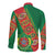 Turkmenistan Flag Day Long Sleeve Button Shirt Turkmenistan Bitaraplygyn watanydyr - Wonder Print Shop