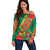 Turkmenistan Flag Day Off Shoulder Sweater Turkmenistan Bitaraplygyn watanydyr - Wonder Print Shop