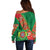 Turkmenistan Flag Day Off Shoulder Sweater Turkmenistan Bitaraplygyn watanydyr - Wonder Print Shop