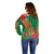 Turkmenistan Flag Day Off Shoulder Sweater Turkmenistan Bitaraplygyn watanydyr - Wonder Print Shop