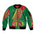 Turkmenistan Flag Day Sleeve Zip Bomber Jacket Turkmenistan Bitaraplygyn watanydyr - Wonder Print Shop