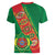 Turkmenistan Flag Day Women V-Neck T-Shirt Turkmenistan Bitaraplygyn watanydyr - Wonder Print Shop