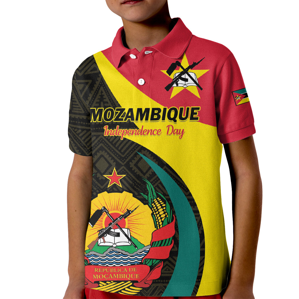 Mozambique Independence Day Kid Polo Shirt Muzambhiki 1975 Anniversary - Wonder Print Shop