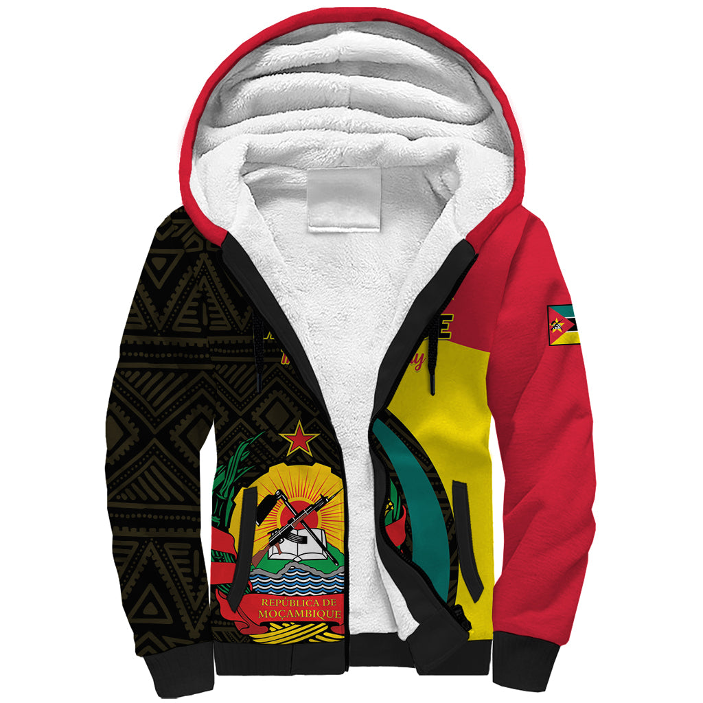 Mozambique Independence Day Sherpa Hoodie Muzambhiki 1975 Anniversary - Wonder Print Shop