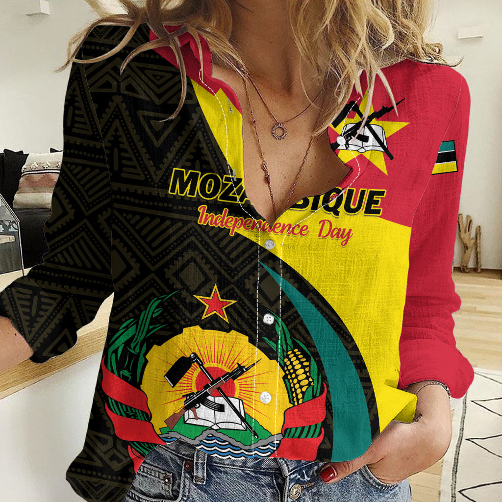 Mozambique Independence Day Women Casual Shirt Muzambhiki 1975 Anniversary - Wonder Print Shop