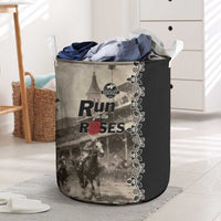Kentucky Run For The Rose Laundry Basket Beige Rose Floral