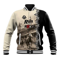 Personalized Kentucky Run For The Rose Baseball Jacket Beige Rose Floral