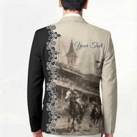 Personalized Kentucky Run For The Rose Blazer Beige Rose Floral