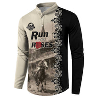 Personalized Kentucky Run For The Rose Button Sweatshirt Beige Rose Floral
