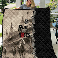 Kentucky Run For The Rose Quilt Beige Rose Floral