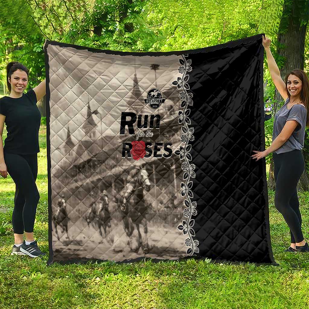 Kentucky Run For The Rose Quilt Beige Rose Floral