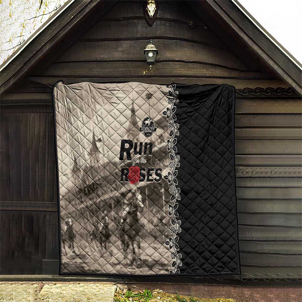 Kentucky Run For The Rose Quilt Beige Rose Floral