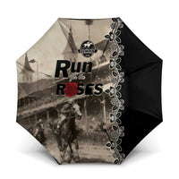 Kentucky Run For The Rose Umbrella Beige Rose Floral
