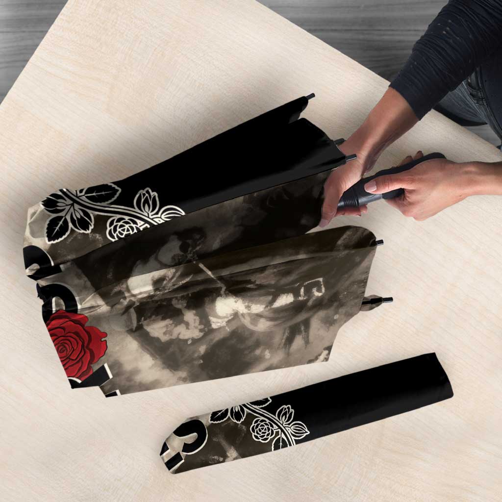 Kentucky Run For The Rose Umbrella Beige Rose Floral