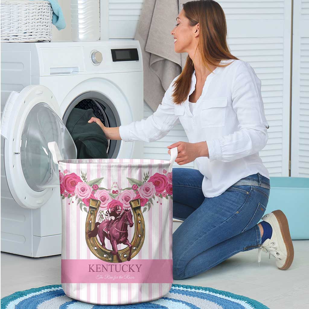 Kentucky Horse Racing Laundry Basket Run For The Rose