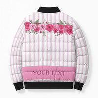 Personalized Kentucky Horse Racing Bomber Puffer Jacket Run For The Rose