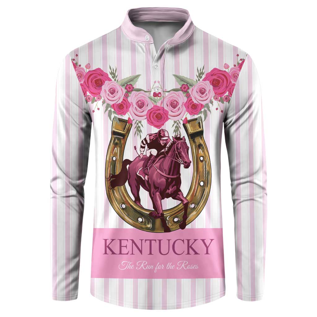 Personalized Kentucky Horse Racing Button Sweatshirt Run For The Rose
