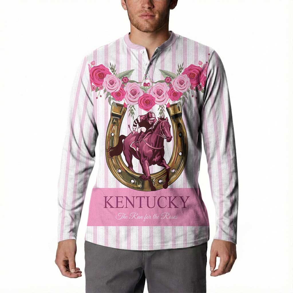 Personalized Kentucky Horse Racing Button Sweatshirt Run For The Rose