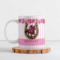 Personalized Kentucky Horse Racing Ceramic Mug Run For The Rose