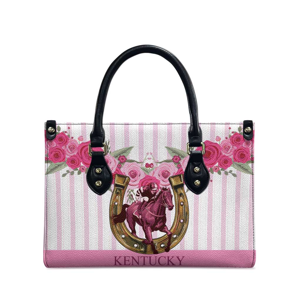 Kentucky Horse Racing Leather Bag Run For The Rose