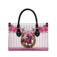 Kentucky Horse Racing Leather Bag Run For The Rose