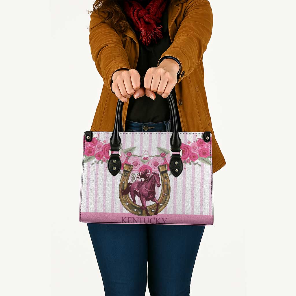 Kentucky Horse Racing Leather Bag Run For The Rose